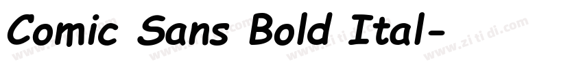 Comic Sans Bold Ital字体转换
